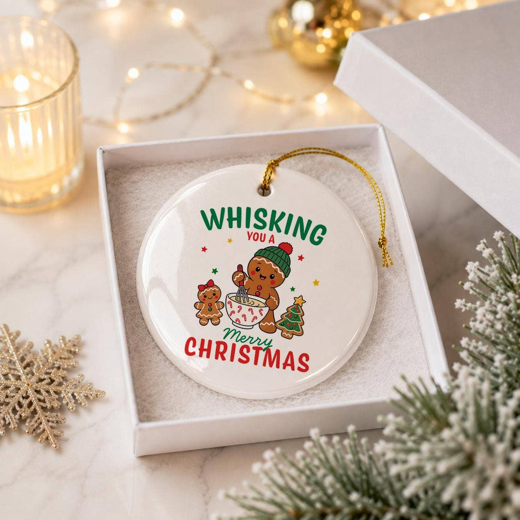 Whisking Gingerbread Christmas Ornament – Ceramic Keepsake
