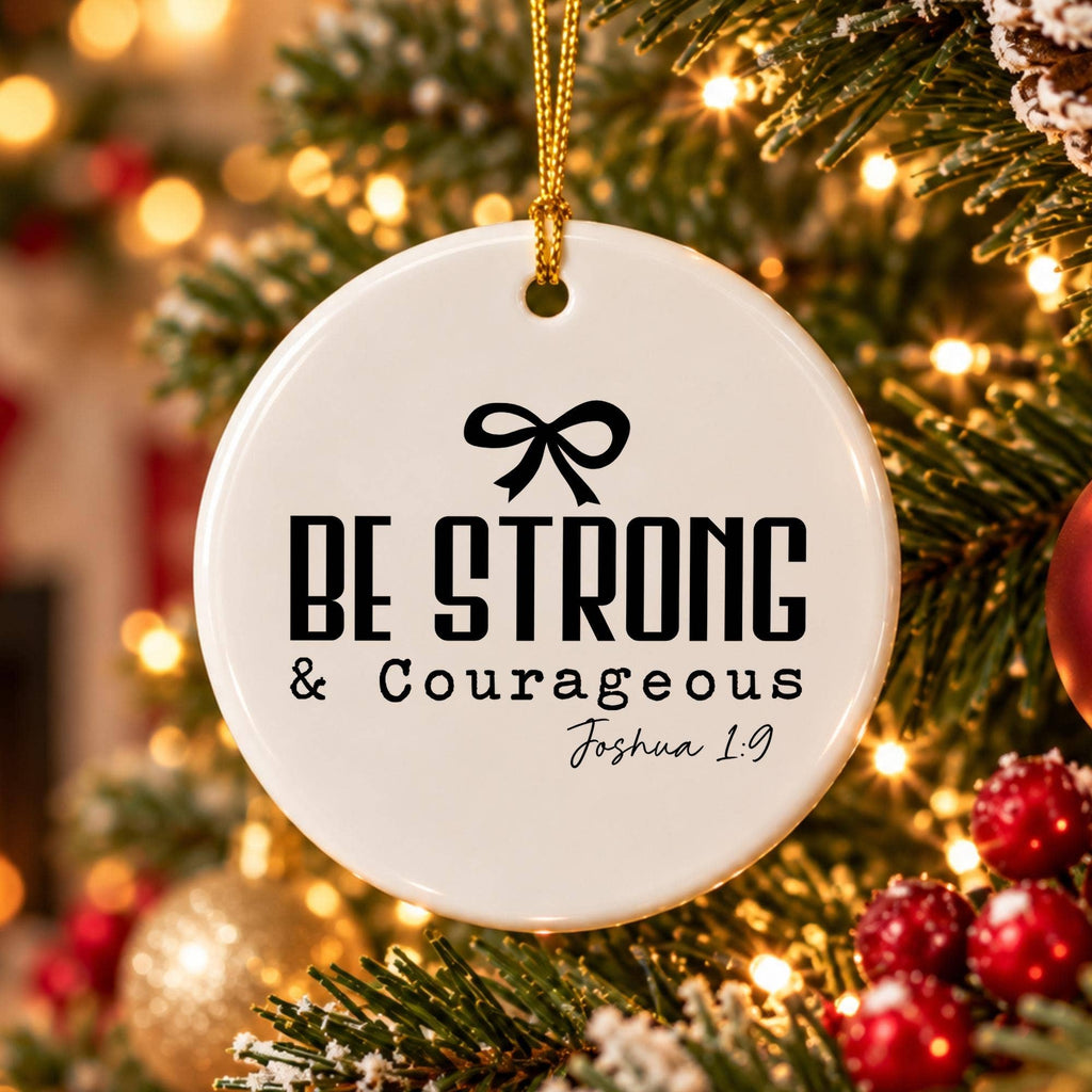Inspirational Ceramic Ornament Be Strong Courageous