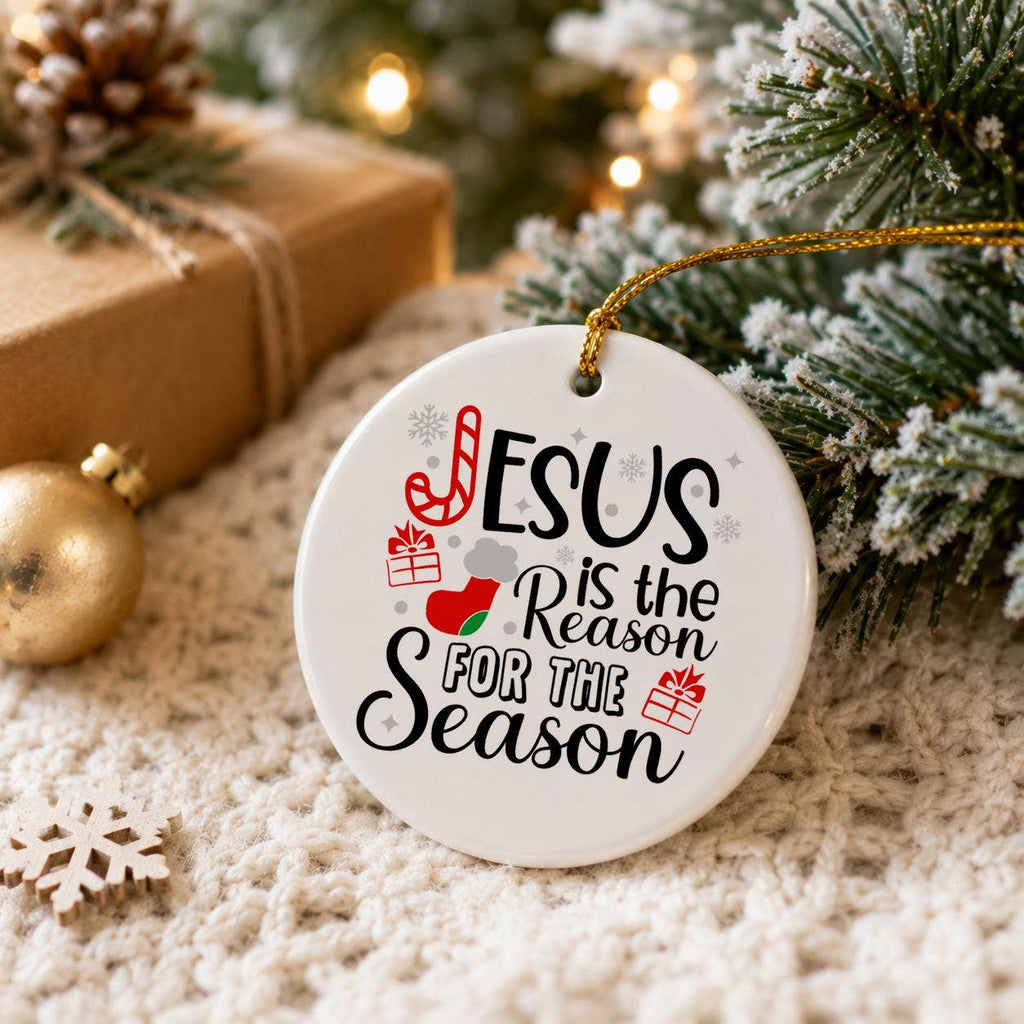 Jesus Reason Season Ceramic Christmas Ornament