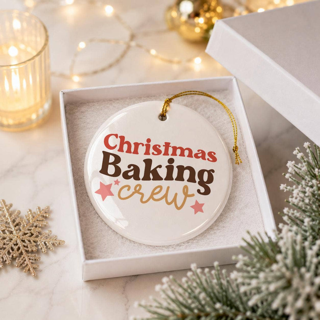 Festive Ceramic Ornament for Christmas Baking Enthusiasts