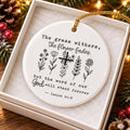 Inspirational Scripture Ceramic Ornament with Flowers