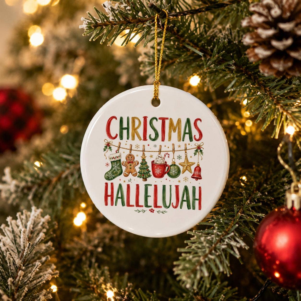Christmas Hallelujah Ceramic Ornament with Gift Box
