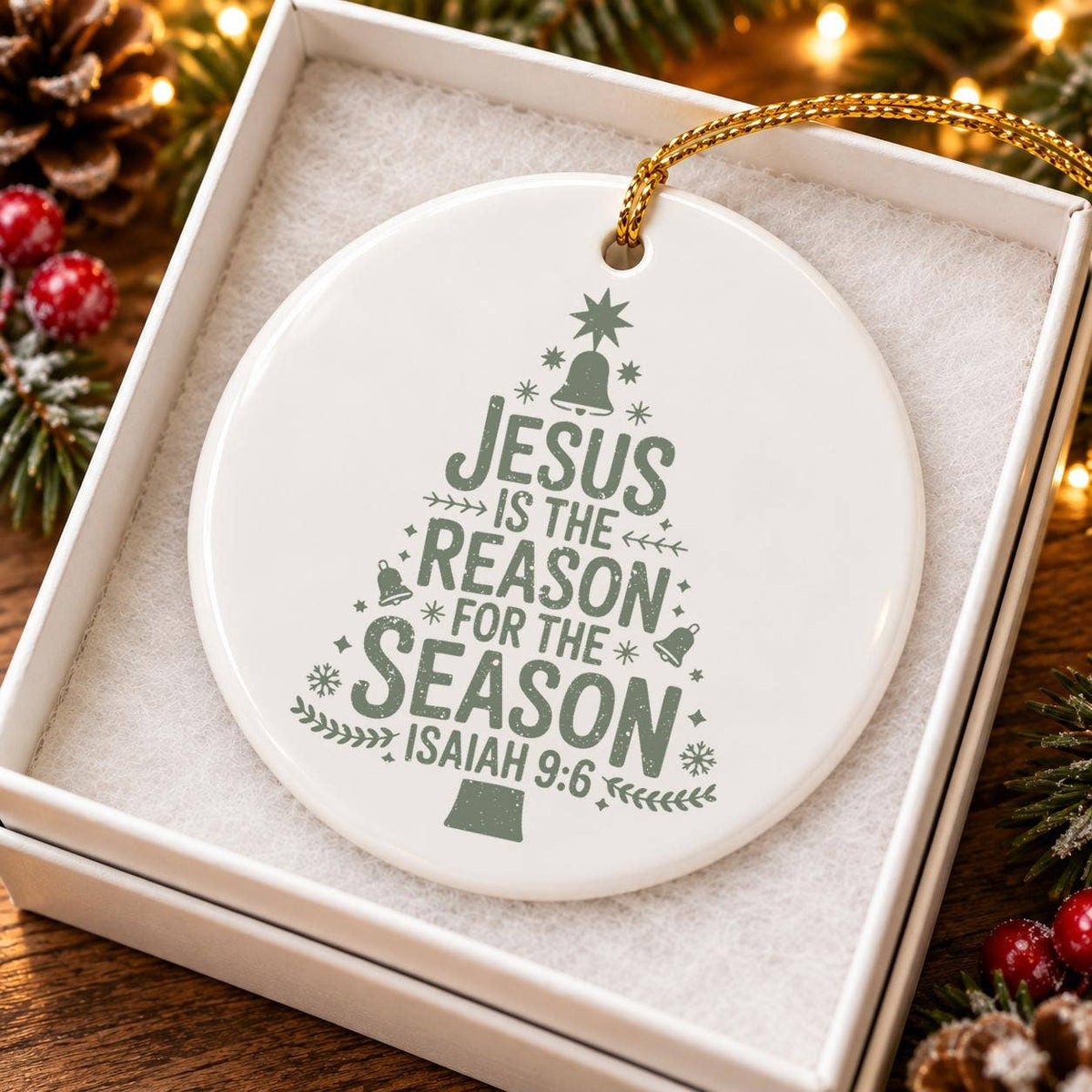 Ceramic Ornament Jesus Is the Reason Christmas Gift