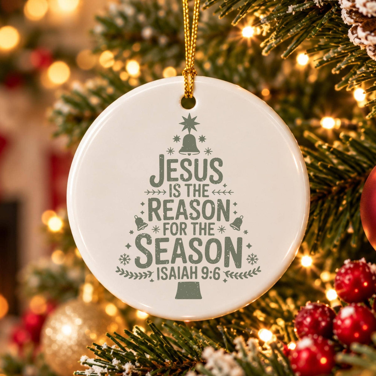 Ceramic Ornament Jesus Is the Reason Christmas Gift