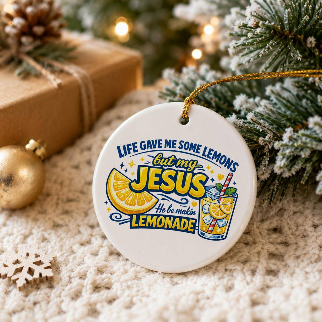 Inspirational Jesus Citrus Ceramic Ornament Gift Box