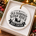 Old Fashioned Sleigh Rides Ceramic Christmas Ornament