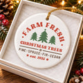 Farm Fresh Christmas Tree Ceramic Ornament