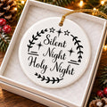 Silent Night Holy Night Ceramic Christmas Ornament