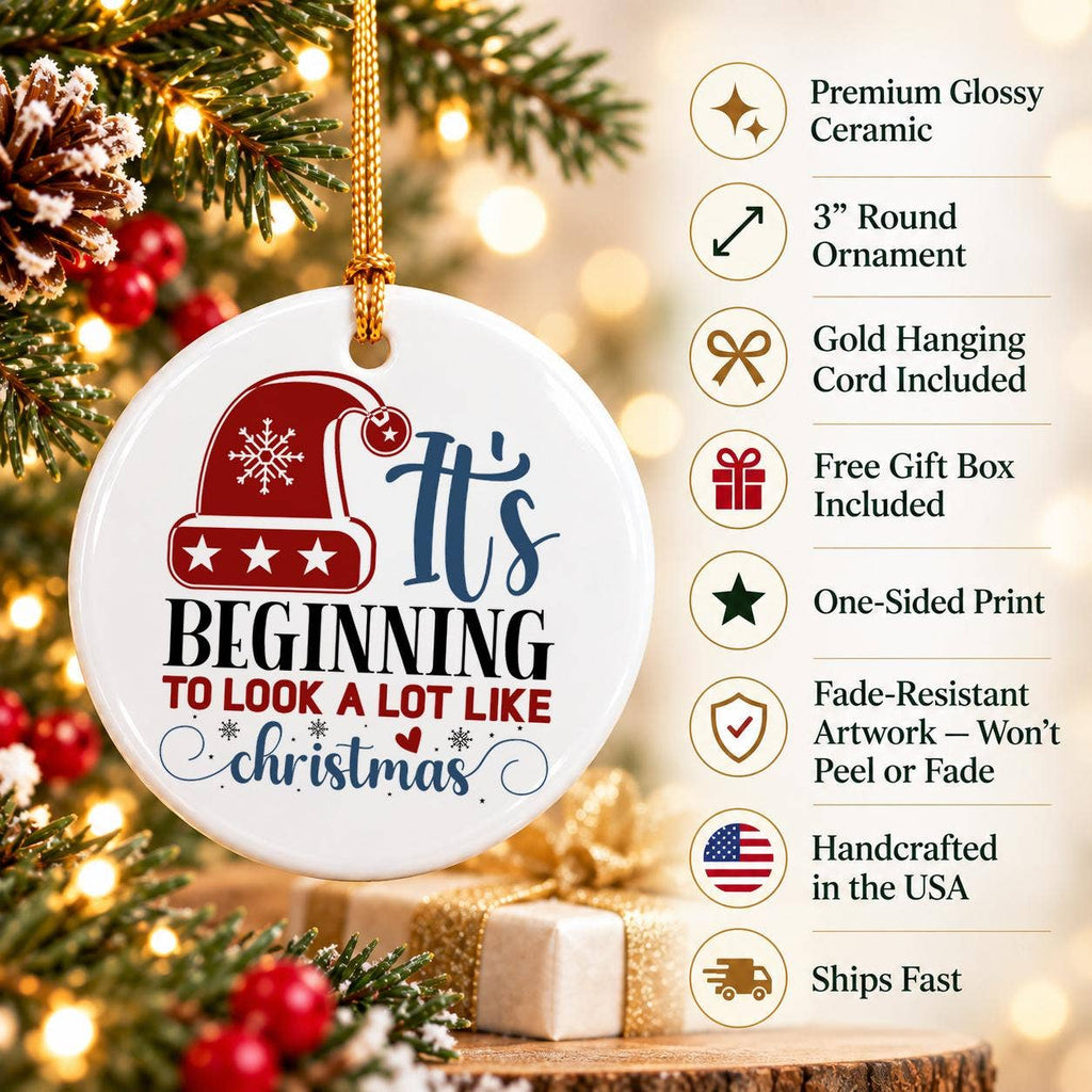 Ceramic Christmas Ornament It's Beginning Gift Boxed