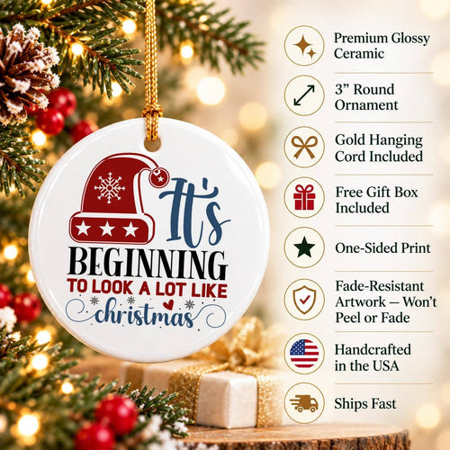 Ceramic Christmas Ornament It's Beginning Gift Boxed