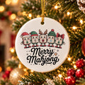 Merry Mahjong Tile Characters Holiday Ceramic Ornament Decor
