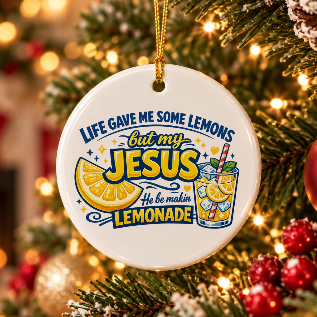 Inspirational Jesus Citrus Ceramic Ornament Gift Box