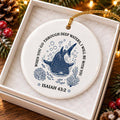 Inspirational Whale Ceramic Christmas Ornament Gift