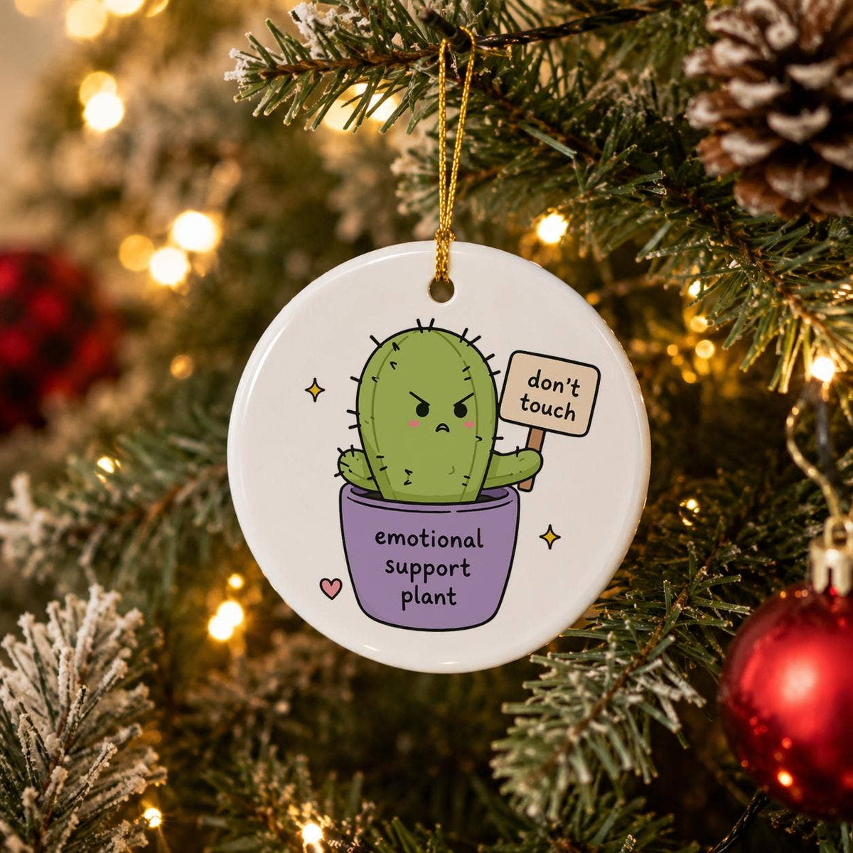 Emotional Support Plant Ceramic Ornament Gift Boxed