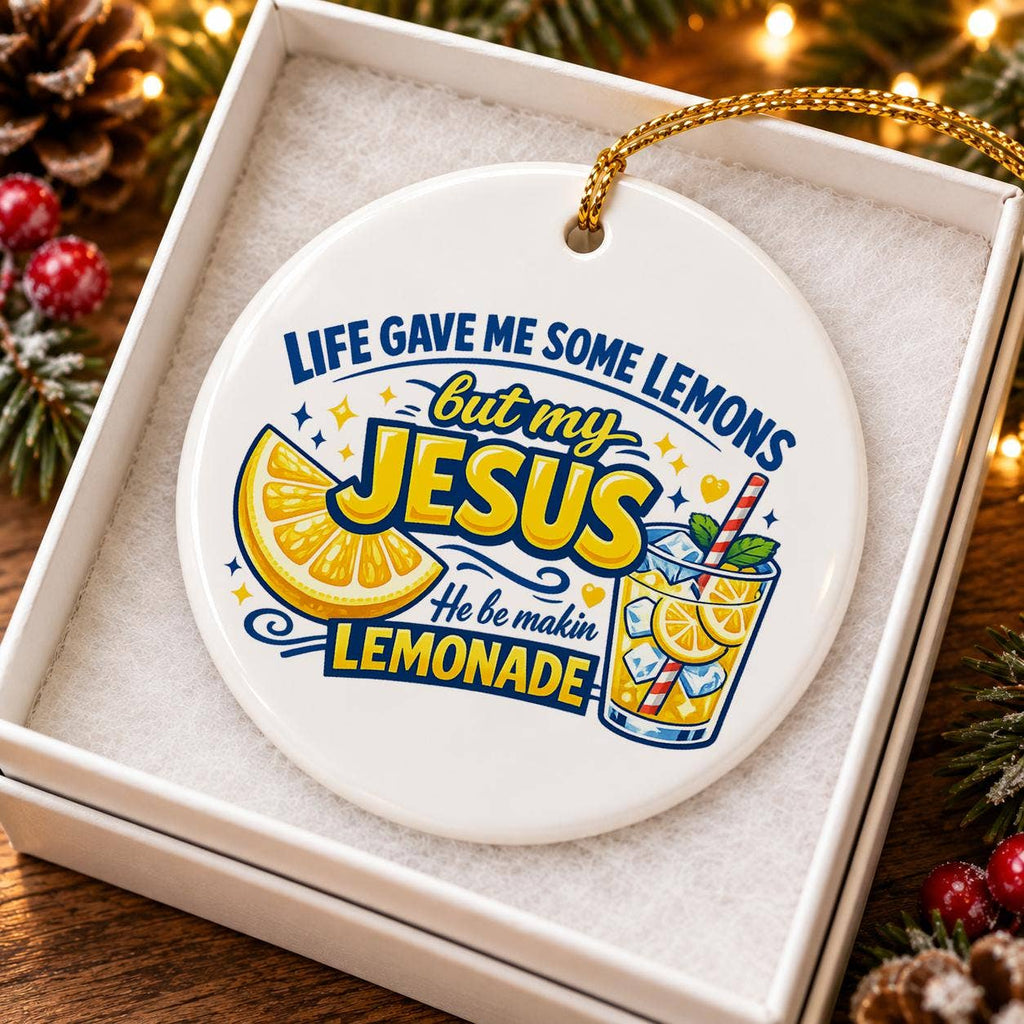 Inspirational Jesus Citrus Ceramic Ornament Gift Box