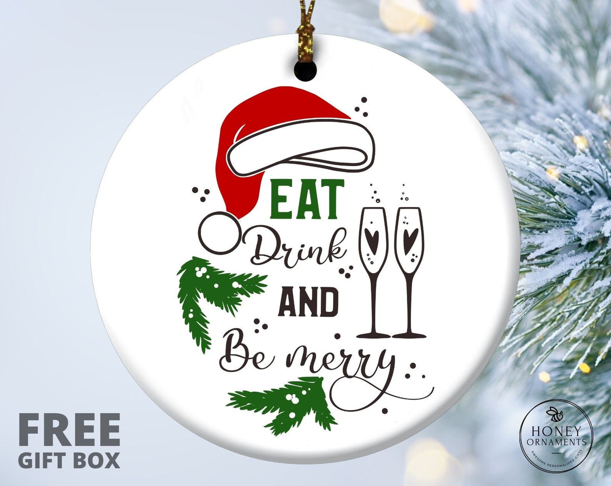 Christmas Ornament, 2026 Christmas Ornament, Family Christmas Ornament, Kids 2026 Christmas Ornament, Keepsake Gift, Eat Drink and Be Merry