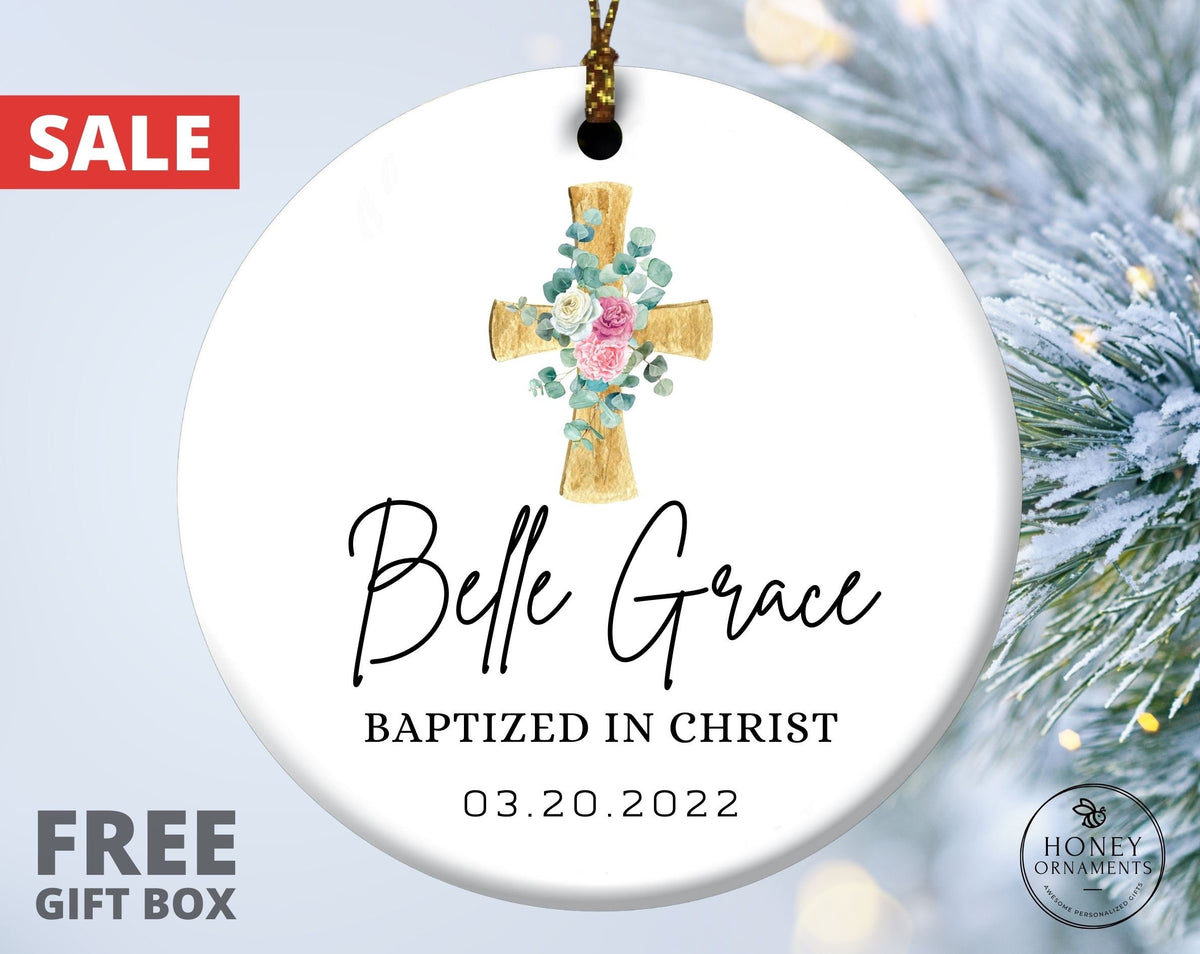Personalized Baptism Ornament - Baptism Gift from Godmother