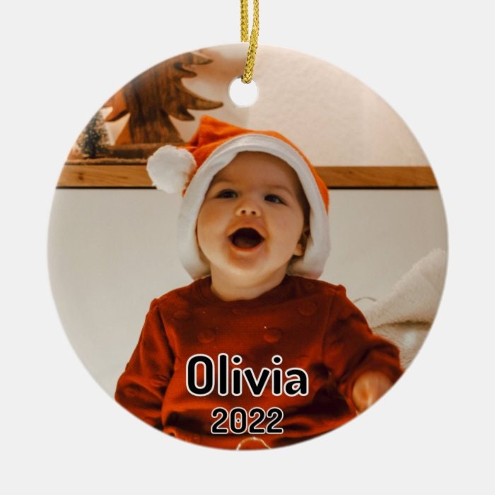 Baby's First Christmas Ornament,  Personalized My First Christmas Ornament, Custom Baby Boy Girl Name, Baby Gift, New Parents Gift Keepsake