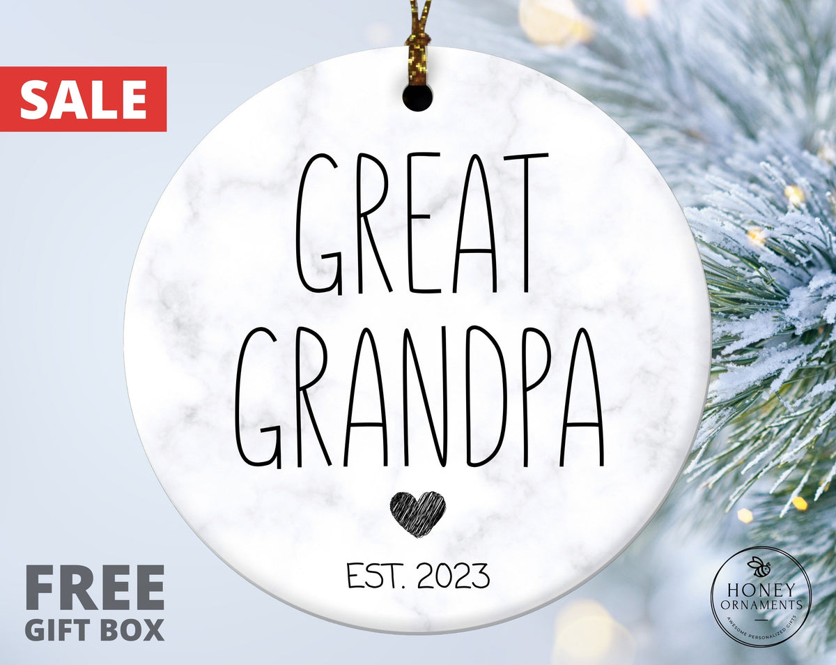 Great Grandpa Ornament, Pregnancy Announcement, Christmas Keepsake