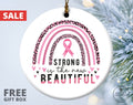 Cancer Support Gift - Strong is the New Beautiful Ornament
