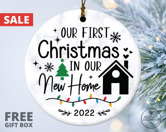 Our New Home Ornament, Personalized First Christmas in New Home Christmas Gift, 2026 New House Ornament Gift, New Address Housewarming Gift