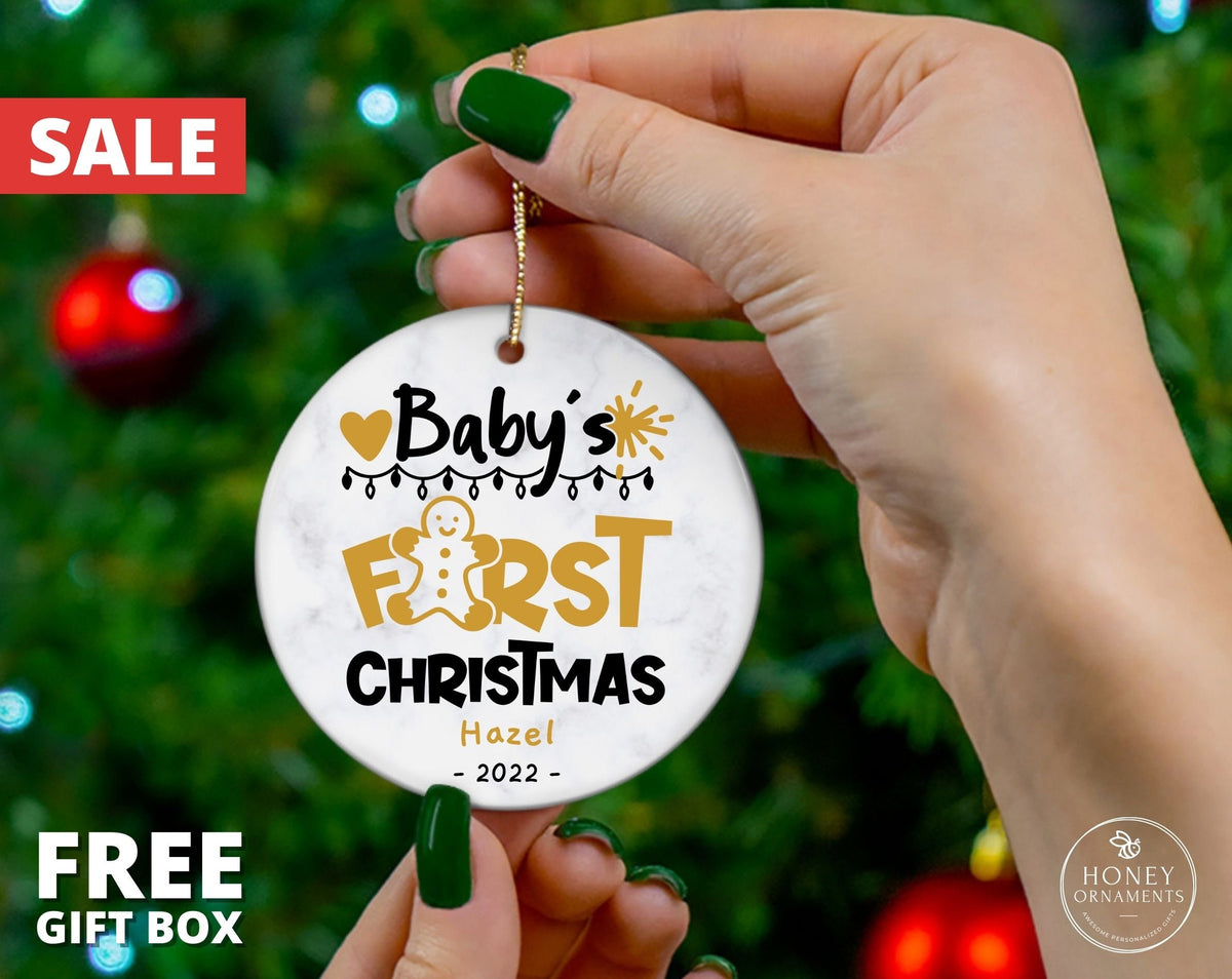 Baby's First Christmas Ornament, 2026 New Baby Ornament, Personalized My First Christmas Baby Announcement Gift, Baby Girl Baby Boy Ornament
