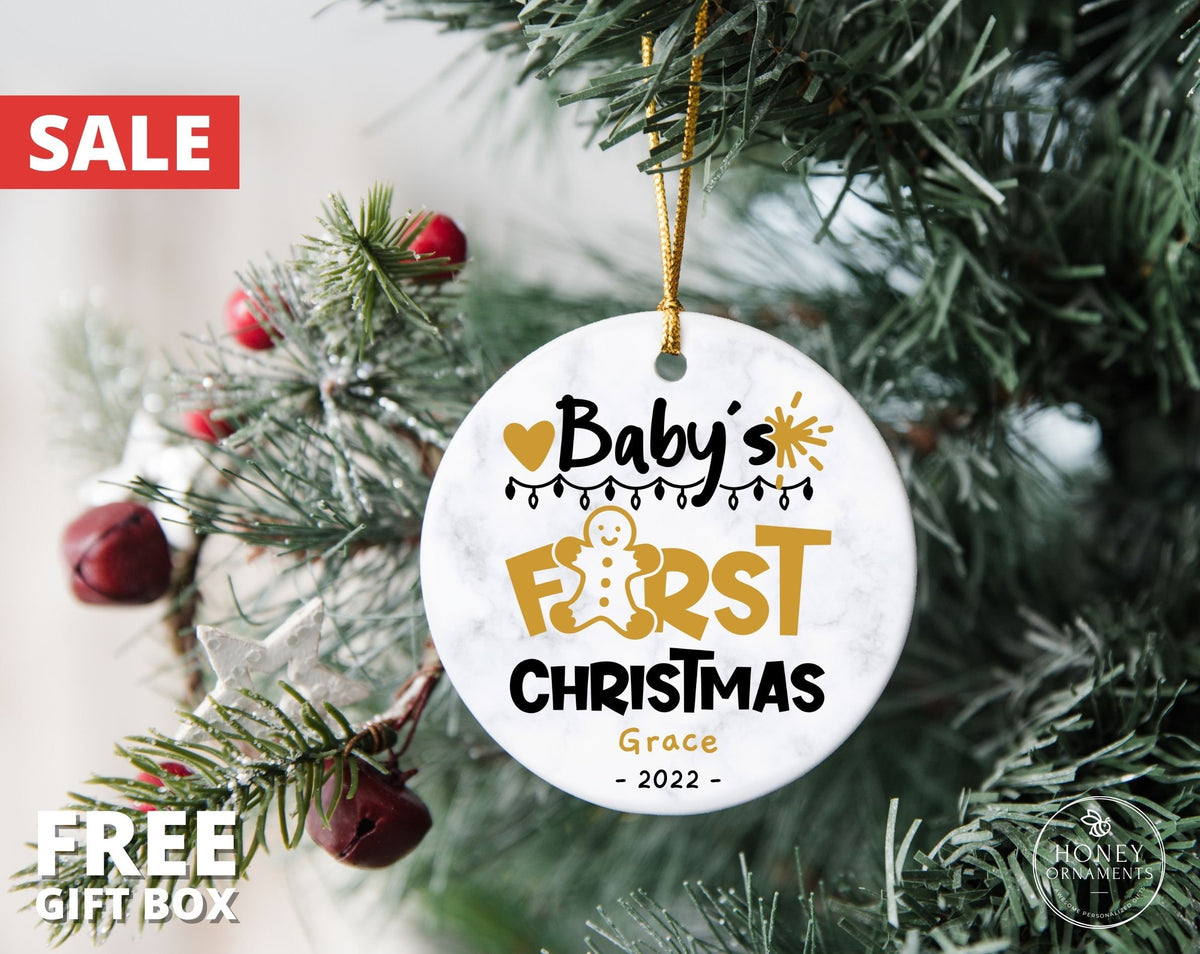 Baby's First Christmas Ornament, 2026 New Baby Ornament, Personalized My First Christmas Baby Announcement Gift, Baby Girl Baby Boy Ornament