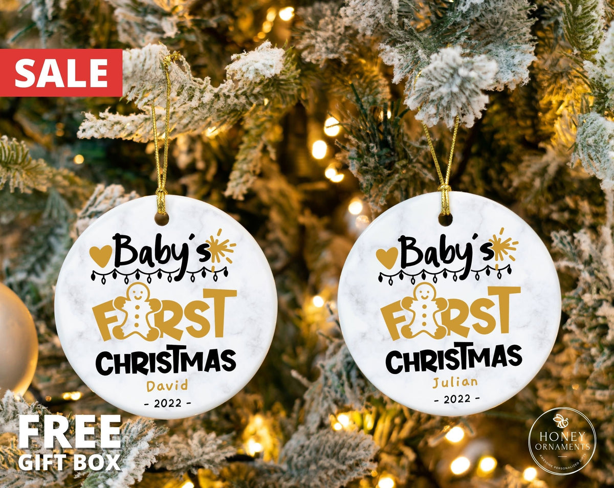 Baby's First Christmas Ornament, 2026 New Baby Ornament, Personalized My First Christmas Baby Announcement Gift, Baby Girl Baby Boy Ornament