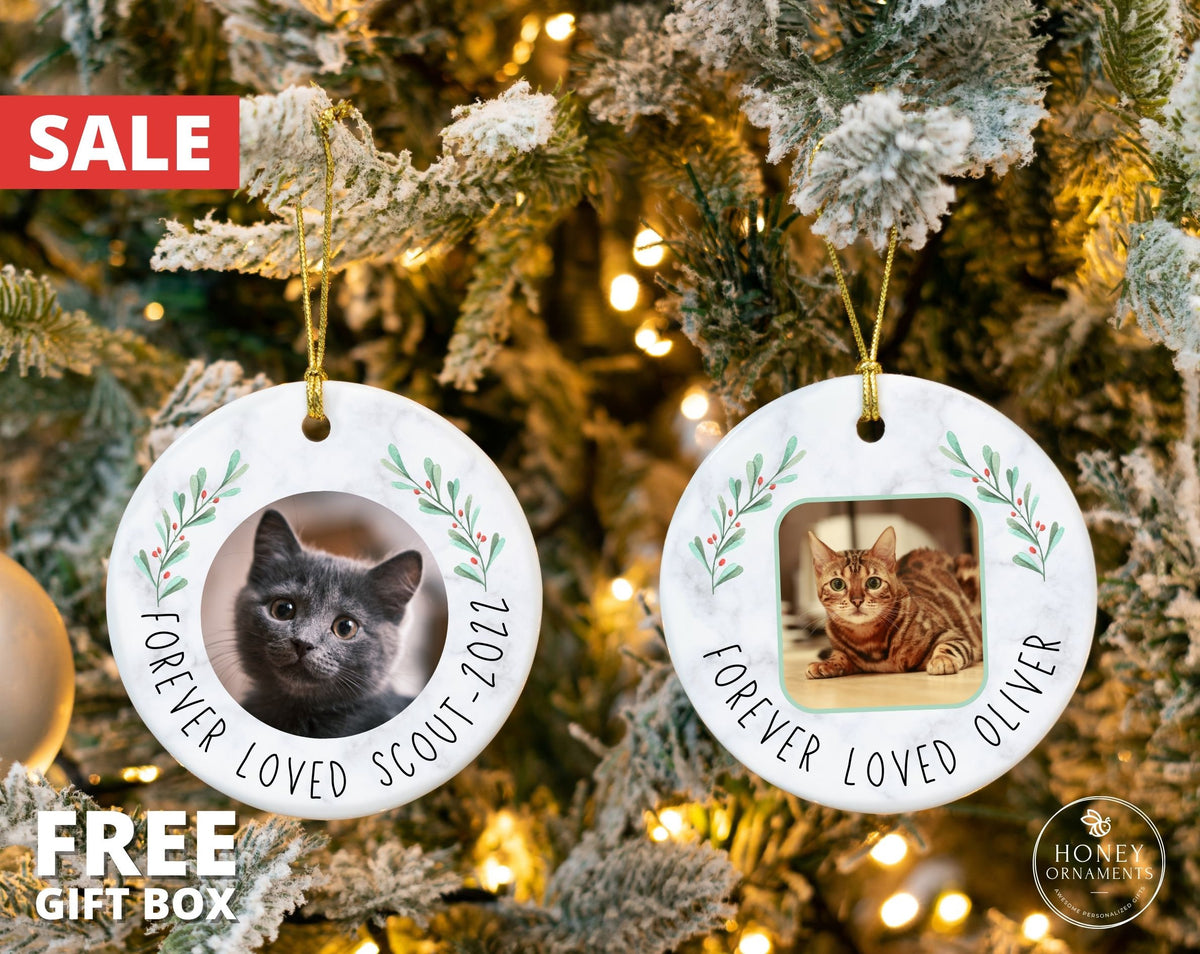 Cat Bereavement Photo Gift Cat Memorial Gift Pet Ornament Personalized Cat Loss Gift Cat Sympathy Gift Custom Cat Lover Gift Loss of Pet