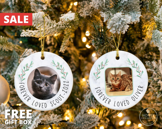 Cat Bereavement Photo Gift Cat Memorial Gift Pet Ornament Personalized Cat Loss Gift Cat Sympathy Gift Custom Cat Lover Gift Loss of Pet