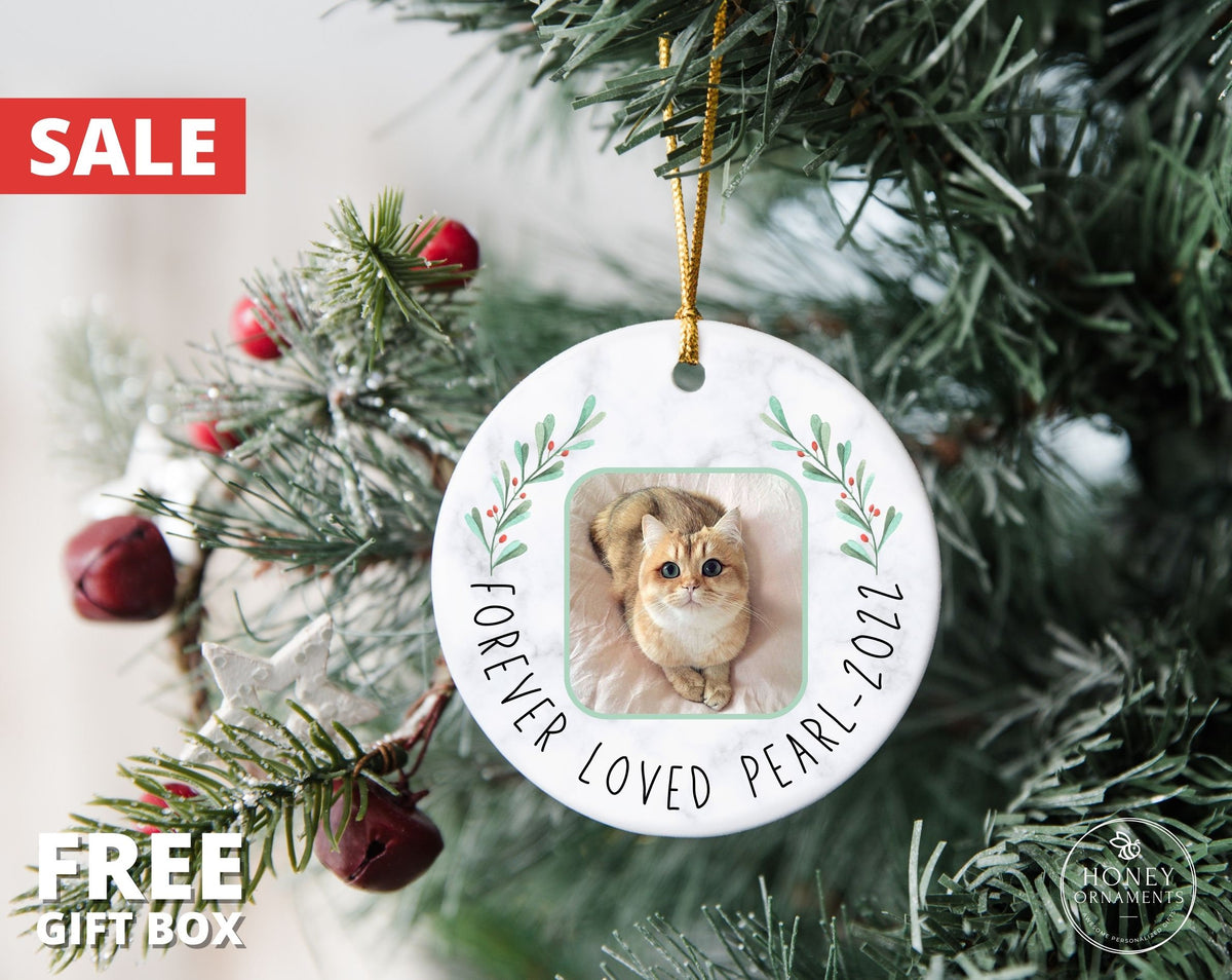 Cat Bereavement Photo Gift Cat Memorial Gift Pet Ornament Personalized Cat Loss Gift Cat Sympathy Gift Custom Cat Lover Gift Loss of Pet
