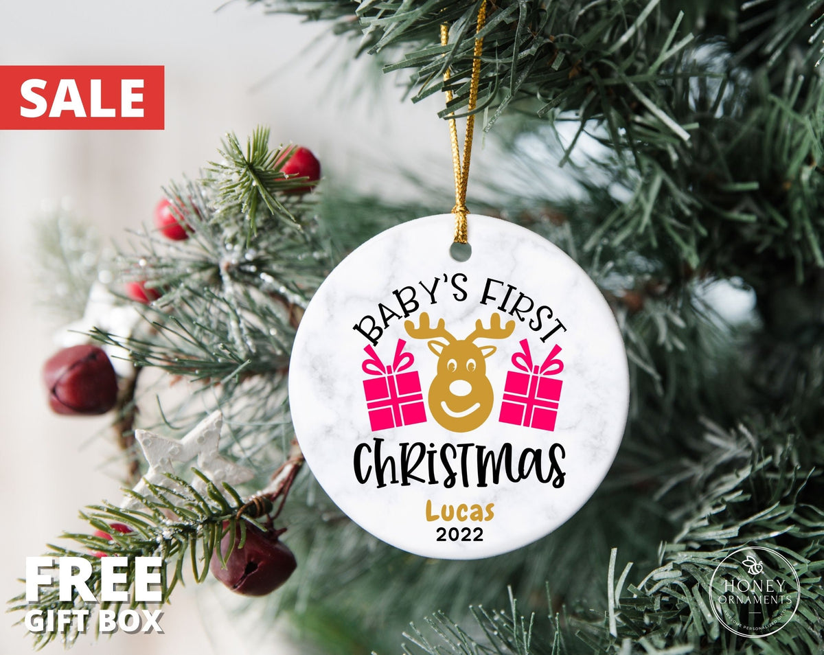 Baby's First Christmas Ornament, Personalized New Baby Ornament 2026, My First Christmas Baby Announcement, New Baby Girl Baby Boy Ornament