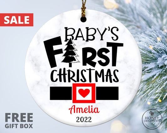 Baby's First Christmas Ornament, New Baby Ornament 2026, Personalized My First Christmas Baby Announcement, New Baby Girl Baby Boy Ornament