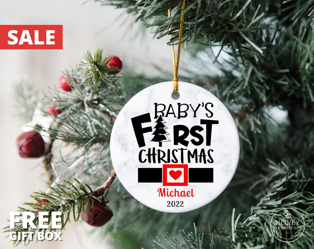 Baby's First Christmas Ornament, New Baby Ornament 2026, Personalized My First Christmas Baby Announcement, New Baby Girl Baby Boy Ornament