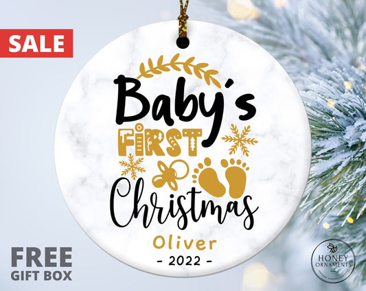 Baby's First Christmas Ornament, 2026 New Baby Ornament, Personalized My First Christmas Ornament, Baby Girl Baby Boy 1st Christmas Ornament