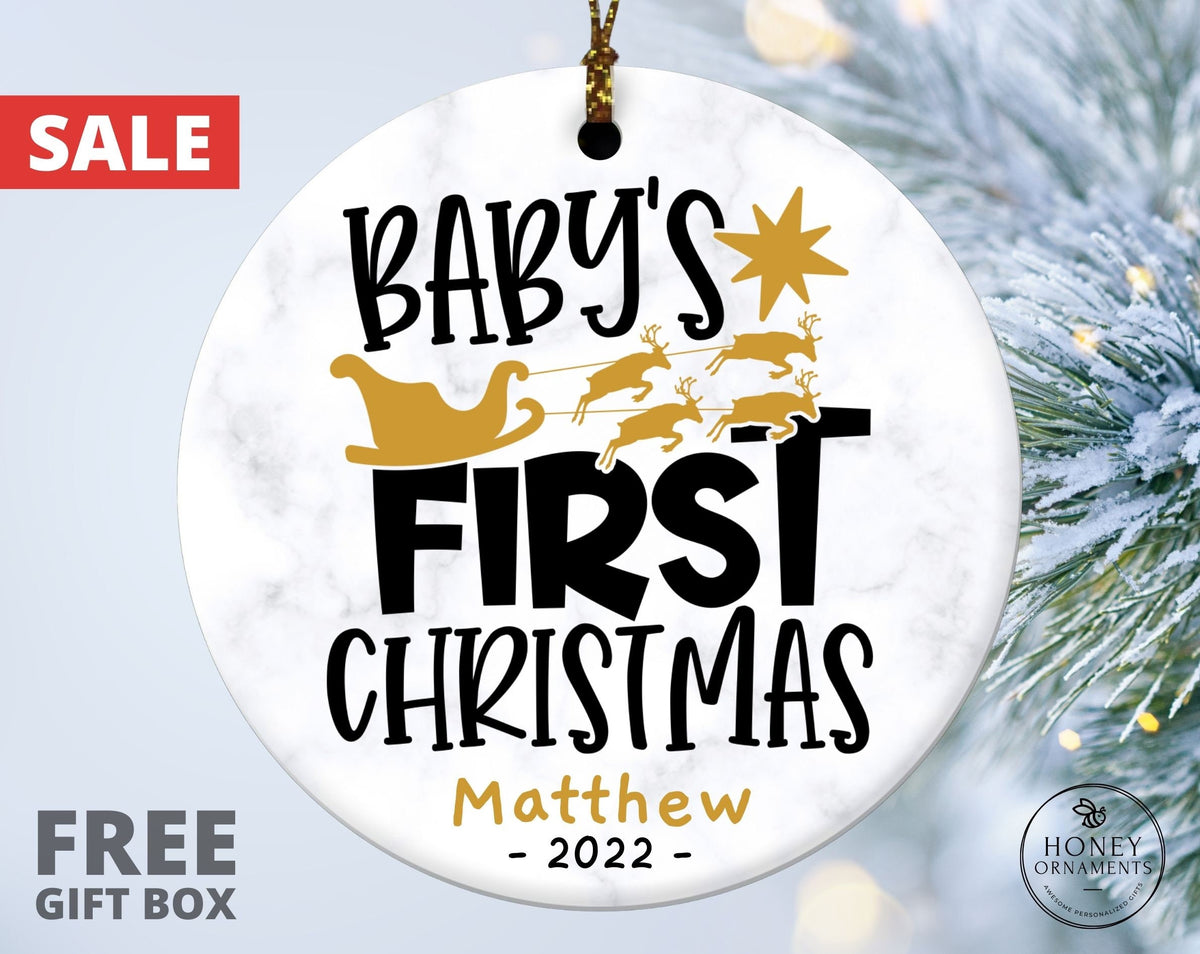 Baby's First Christmas Ornament, 2026 New Baby Ornament, Personalized My First Christmas Ornament, Custom Baby Girl Baby Boy Ornament