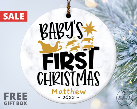 Baby's First Christmas Ornament, 2026 New Baby Ornament, Personalized My First Christmas Ornament, Custom Baby Girl Baby Boy Ornament