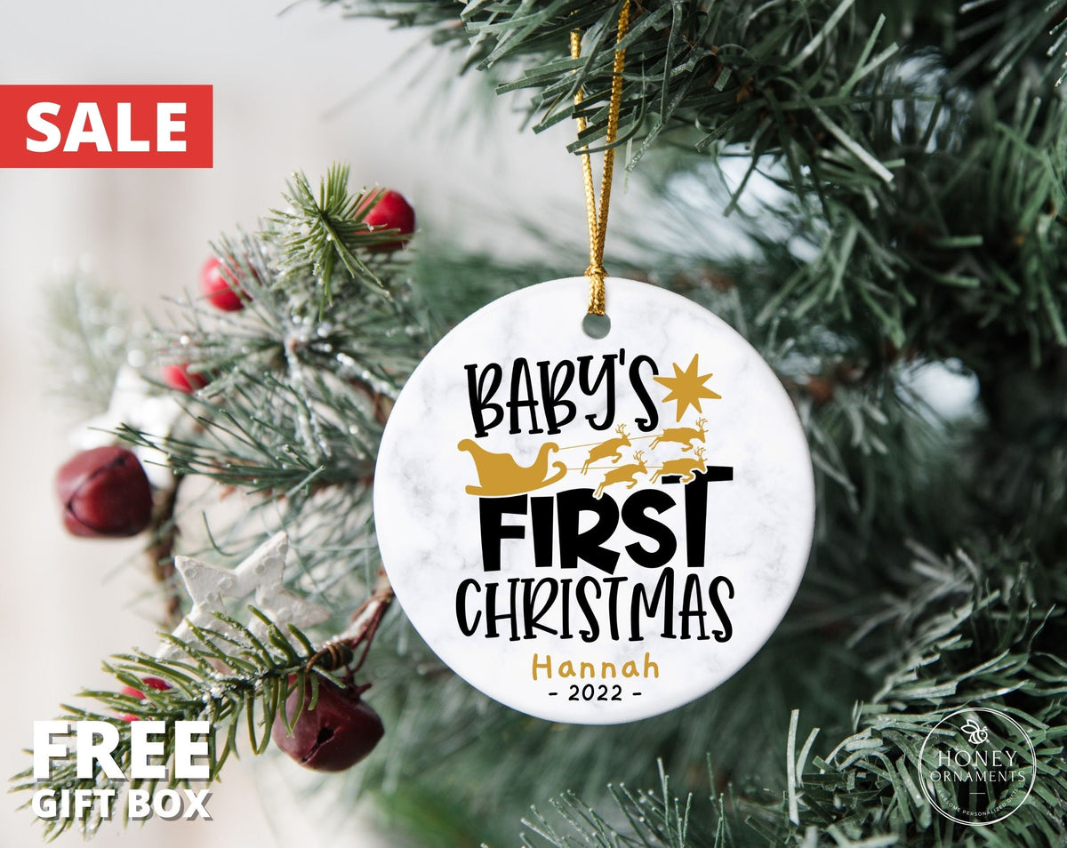 Baby's First Christmas Ornament, 2026 New Baby Ornament, Personalized My First Christmas Ornament, Custom Baby Girl Baby Boy Ornament