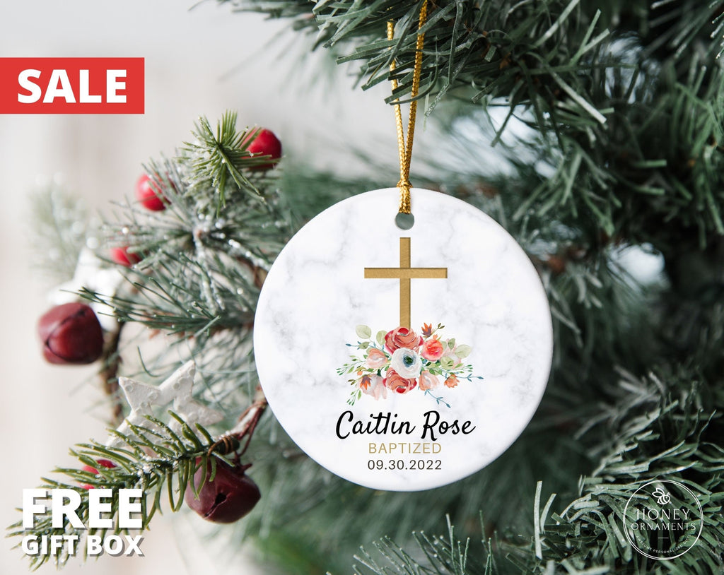 Personalized Baptism Ornament - God Bless Baptized Ornament - photo 2