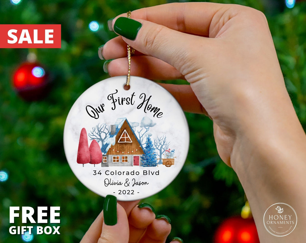 Our First Home Ornament, First Christmas in Our New Home Ornament, Personalized Housewarming Gift, New House Christmas Gift, New Home Gift