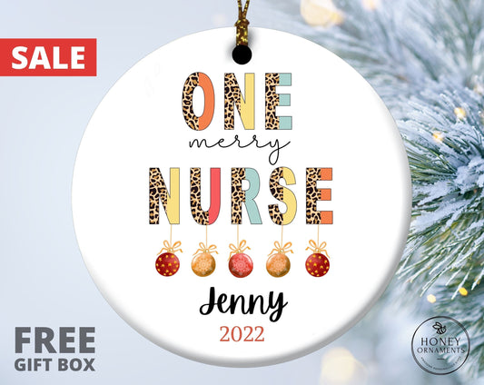 One Merry Nurse Christmas Ornament Keepsake, Nurse Appreciation Gift, Nurse Graduate Gift, Nurse Retirement Gift, Bachelor Degree Nurse Gift