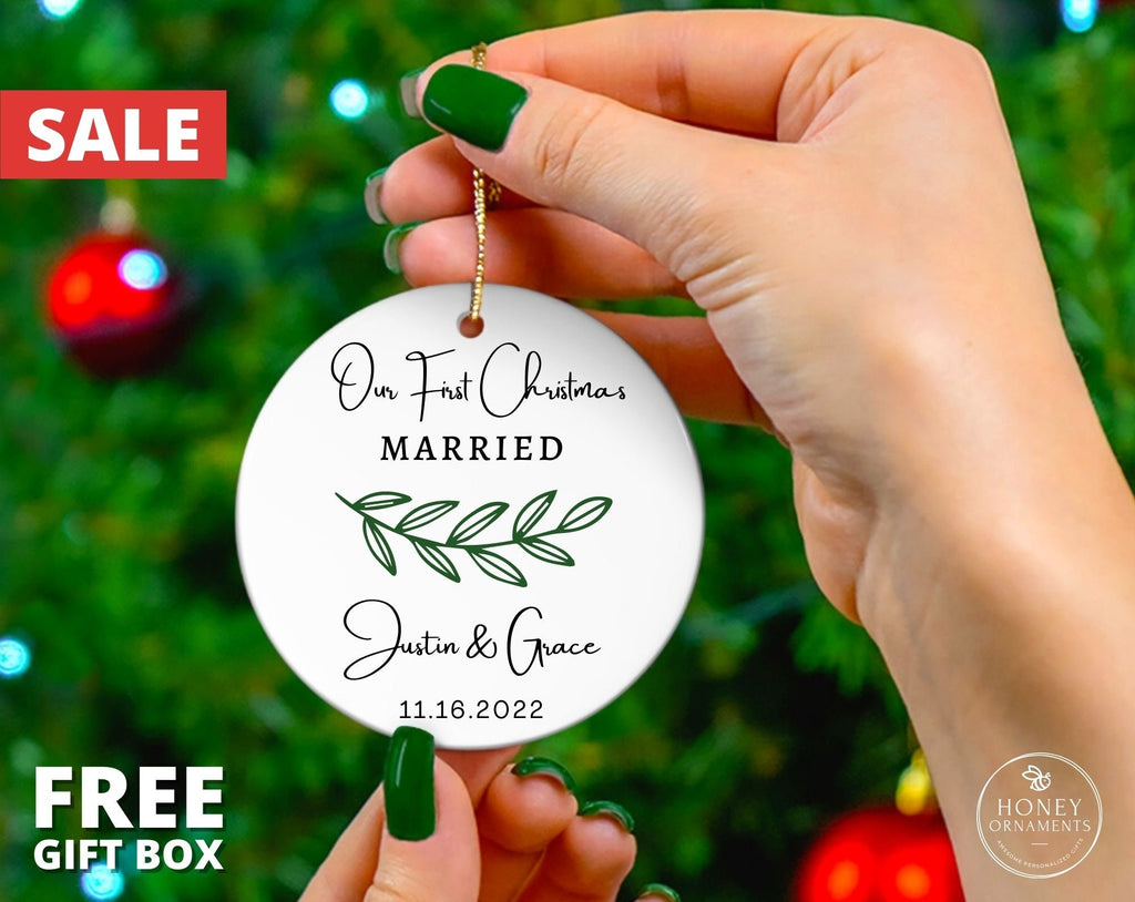 Our First Christmas Married Ornament - photo 3