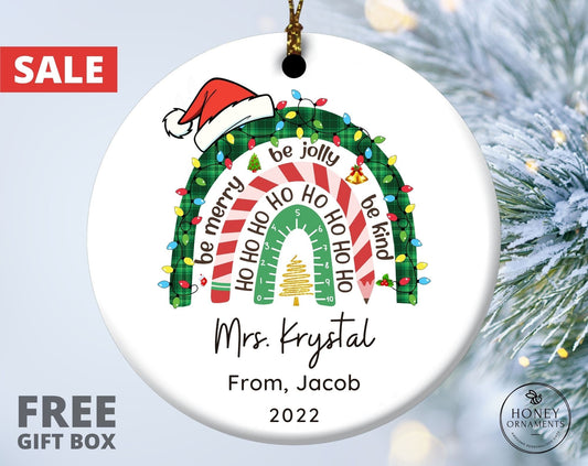 Teacher Christmas Ornament, Teacher's Appreciation, Personalized Teachers Gifts, End of Year Teachers Gift Ornament, Preschool Teacher Gift