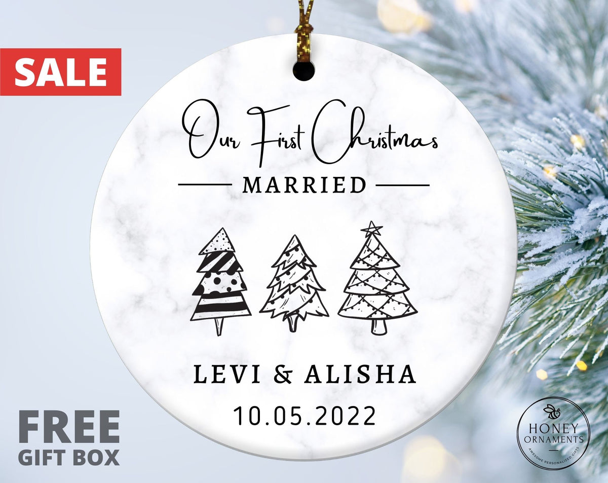First Christmas Married Ornament 2026 - Just