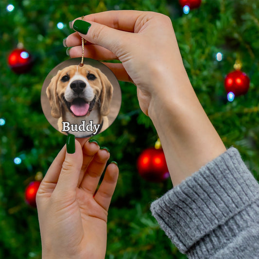Custom Dog Memorial Ornament, Pet Loss Gift, Remembrance Keepsake