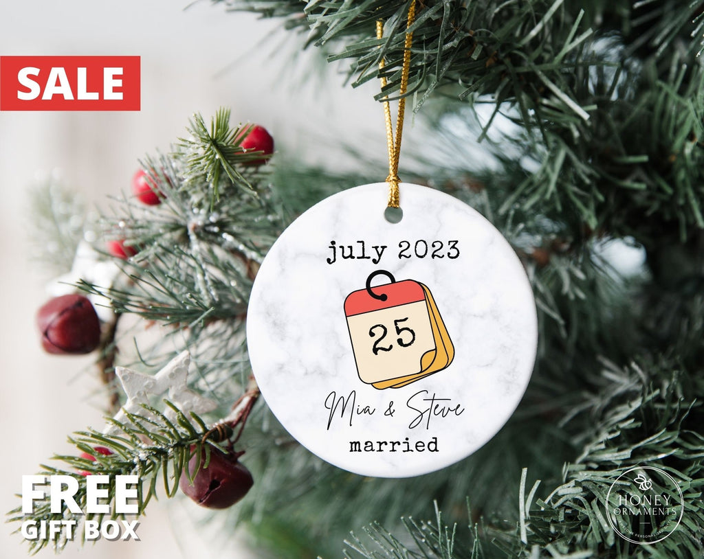 Anniversary Gift Married Ornament Newlywed Gift Engagement - photo 2