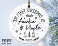 Our First Christmas as Auntie & Uncle Ornament