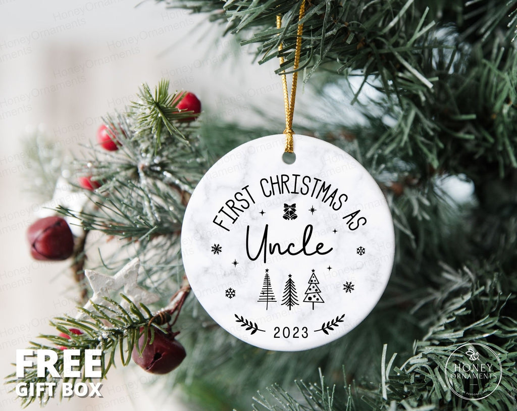 Our First Christmas as Auntie & Uncle Ornament - photo 3