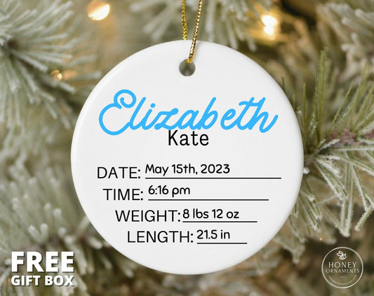 Baby Name Ornament, Birth Stats Gift, Baby Name Announcement, Hospital Name Sign, Newborn Name Sign, Baby Shower Gift for Newborn, Keepsake