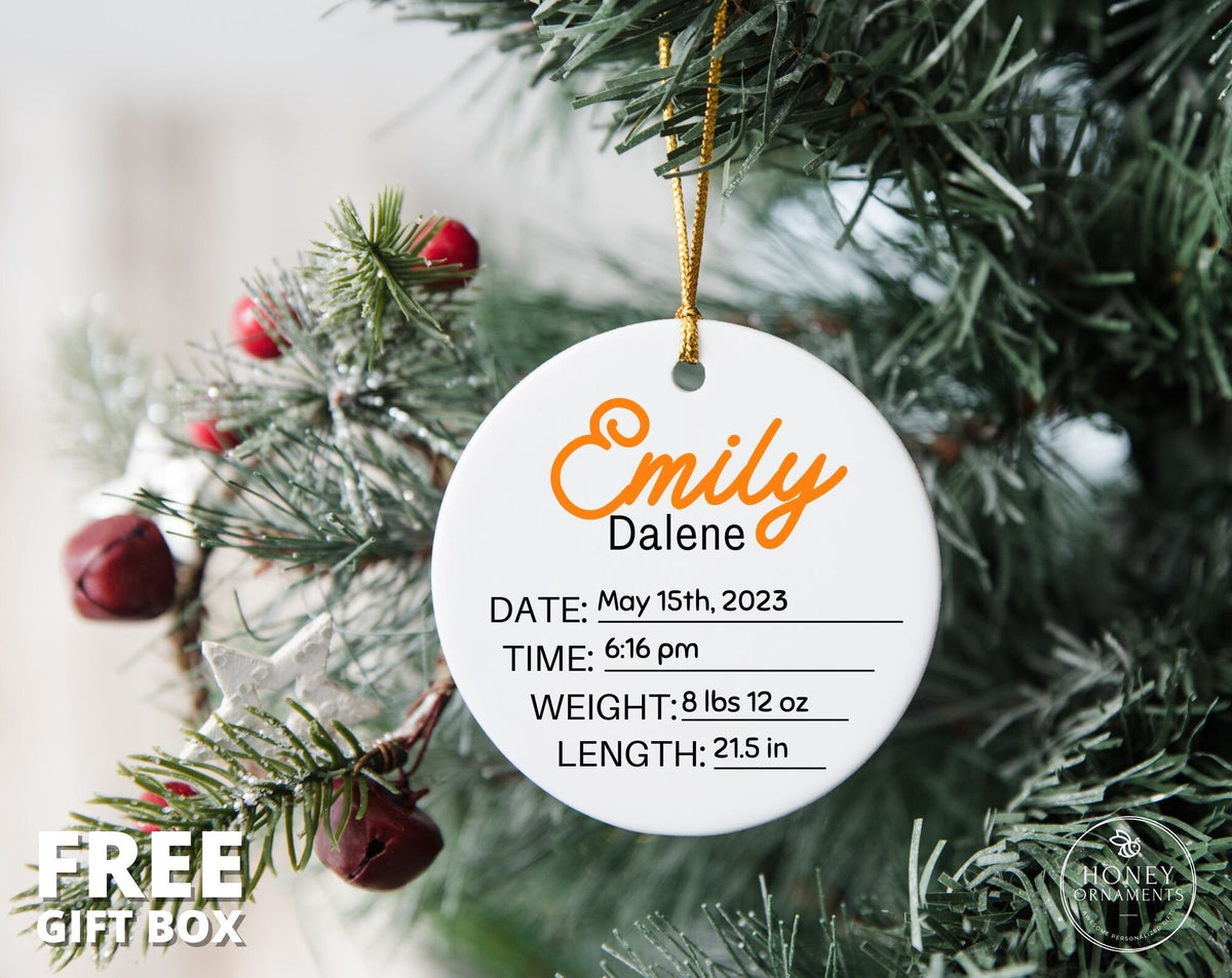Baby Name Ornament, Birth Stats Sign, Baby Name Announcement, Hospital Name Sign, Newborn Name Sign, Baby Shower Gift for Newborn, Keepsake
